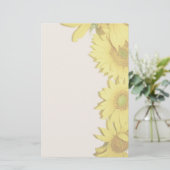 Zonnebloemen Briefpapier (Staand voorkant)