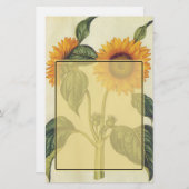 Zonnebloemen Briefpapier (Voorkant / Achterkant)