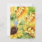 Zonnebloemen briefpapier / uitnodigingen (Voorkant)