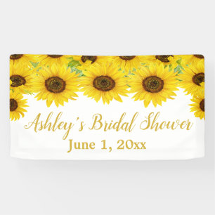 Zonnebloemen Bruidsfeest Achtergrond Boho Bloemstu Spandoek