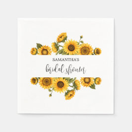 Zonnebloemen Bruidsfeest helder Servet