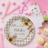 Zonnebloemen bruidsfeest in het landelijke thema papieren bordje (Feest)