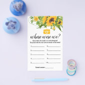 Zonnebloemen Bruidsfeest Spel Waar Waren We Kaart (Enkel)