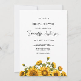 Zonnebloemen Bruidsuitnodiging Kaart