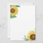 Zonnebloemen Bruidsuitnodiging Kaart (Achterkant)