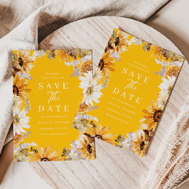 Zonnebloemen Bruiloft Alle Seizoenen Save The Date