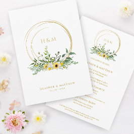 Zonnebloemen bruiloft in een verfijnde zomer