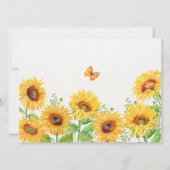 Zonnebloemen bruiloft save the date (Achterkant)