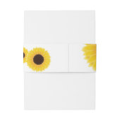 Zonnebloemen bruiloft uitnodiging buik band uitnodigingen wikkel (Achterkant Voorbeeld)