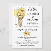 Zonnebloemen Brunch en Blooms Vrijgezellenfeest Kaart (Voorkant)