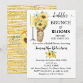 Zonnebloemen Brunch en Blooms Vrijgezellenfeest Kaart (Voorkant / Achterkant)