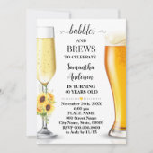 Zonnebloemen Bubbels en brouwsels Verjaardag Kaart (Voorkant)