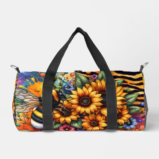 Zonnebloemen, Bumblebee Animal Print Plunjezak (Voorkant)