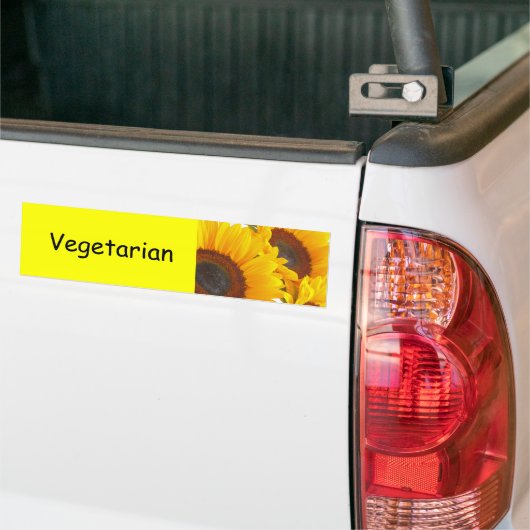 Zonnebloemen Bumpersticker (Op Truck)