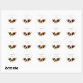 Zonnebloemen Burgundy Floral Envelope Seal Sticker (Vel)