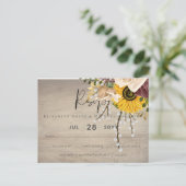 Zonnebloemen Burgundy Marsala Cheap Budget Weddens Briefkaart (Staand voorkant)