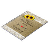 Zonnebloemen Burlap Vrijgezellenfeest Guest Book | Notitieboek (Linkerzijde)