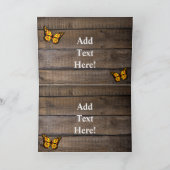 Zonnebloemen Butterflies Rustic Barn Board Note Ca Notitiekaartje (Binnen)