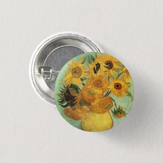 Zonnebloemen Button (Voorkant /achterkant)