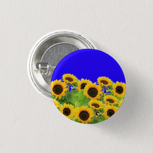Zonnebloemen Button Oekraïne Vlag Kleurvrijheid Vr (Voorkant /achterkant)