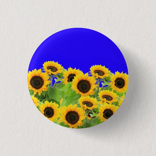 Zonnebloemen Button Oekraïne Vlag Kleurvrijheid Vr (Voorkant)