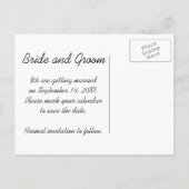 Zonnebloemen Buwen Save the Date Aankondigingskaart (Achterkant)