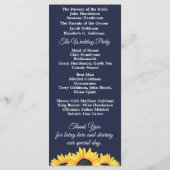 Zonnebloemen Buwprogramma Landbloemen Blauw Programmakaart (Achterkant)