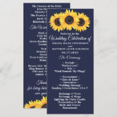 Zonnebloemen Buwprogramma Landbloemen Blauw Programmakaart (Voorkant / Achterkant)