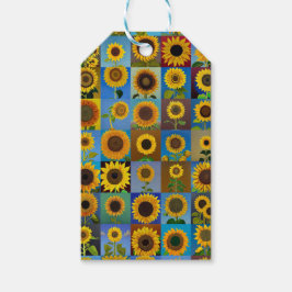 Zonnebloemen Cadeaulabel