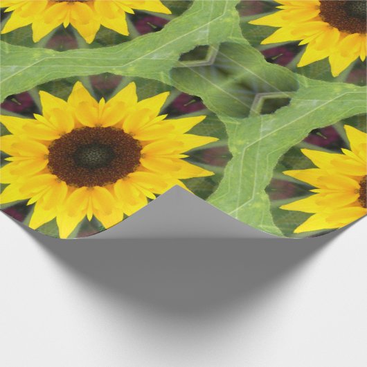 Zonnebloemen... Cadeaupapier (Hoek)