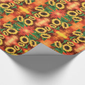 Zonnebloemen cadeaupapier (Hoek)