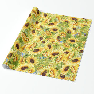Zonnebloemen cadeaupapier