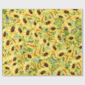 Zonnebloemen cadeaupapier (Vlak)