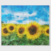 Zonnebloemen Cadeaupapier (Vlak)