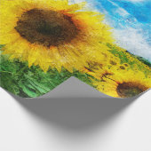Zonnebloemen Cadeaupapier (Hoek)