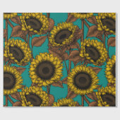 Zonnebloemen Cadeaupapier (Vlak)