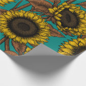 Zonnebloemen Cadeaupapier (Hoek)