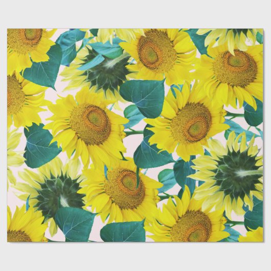 Zonnebloemen Cadeaupapier (Vlak)