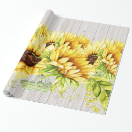 Zonnebloemen cadeaupapier
