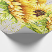 Zonnebloemen cadeaupapier (Hoek)