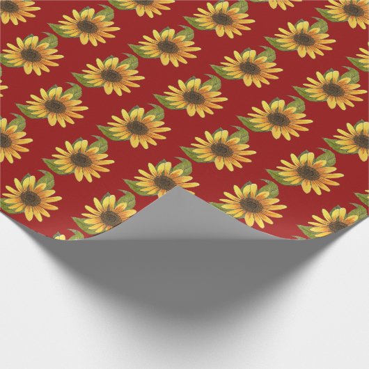 Zonnebloemen Cadeaupapier (Hoek)