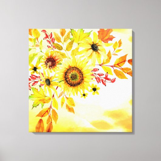 Zonnebloemen Canvas Afdruk (Voorkant)