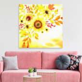 Zonnebloemen Canvas Afdruk (Insitu (Woonkamer))