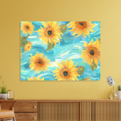 Zonnebloemen Canvas Afdruk (Insitu (Woonkamer))