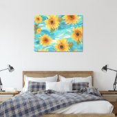 Zonnebloemen Canvas Afdruk (Insitu (Slaapkamer))