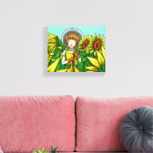 Zonnebloemen Canvas Afdruk (Insitu (Woonkamer))