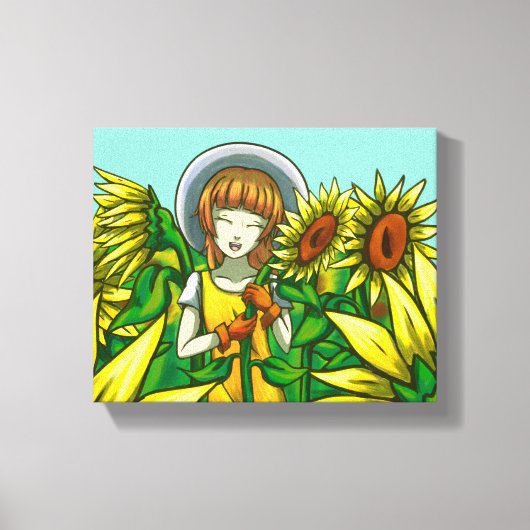Zonnebloemen Canvas Afdruk (Voorkant)