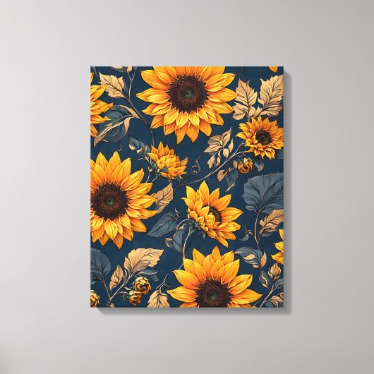 Zonnebloemen Canvas Afdruk (Voorkant)