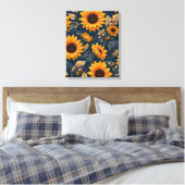 Zonnebloemen Canvas Afdruk (Insitu (Slaapkamer))