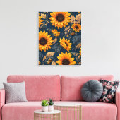 Zonnebloemen Canvas Afdruk (Insitu (Woonkamer))